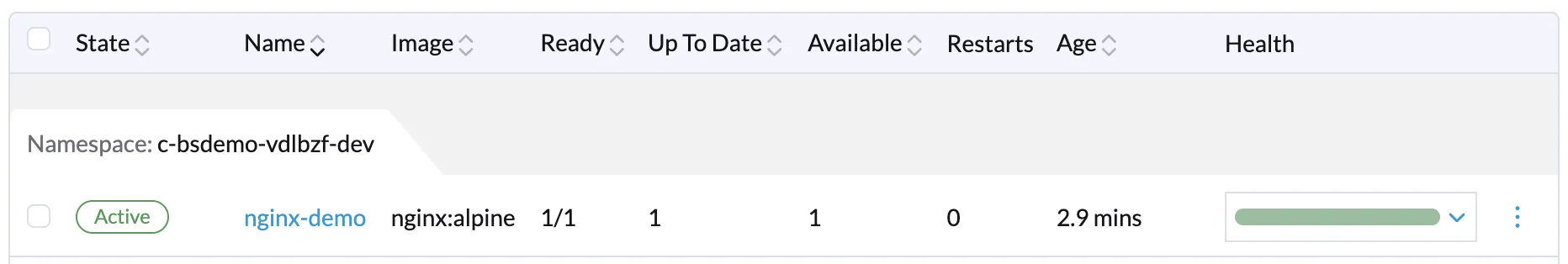 Créer un Deployment dans Rancher