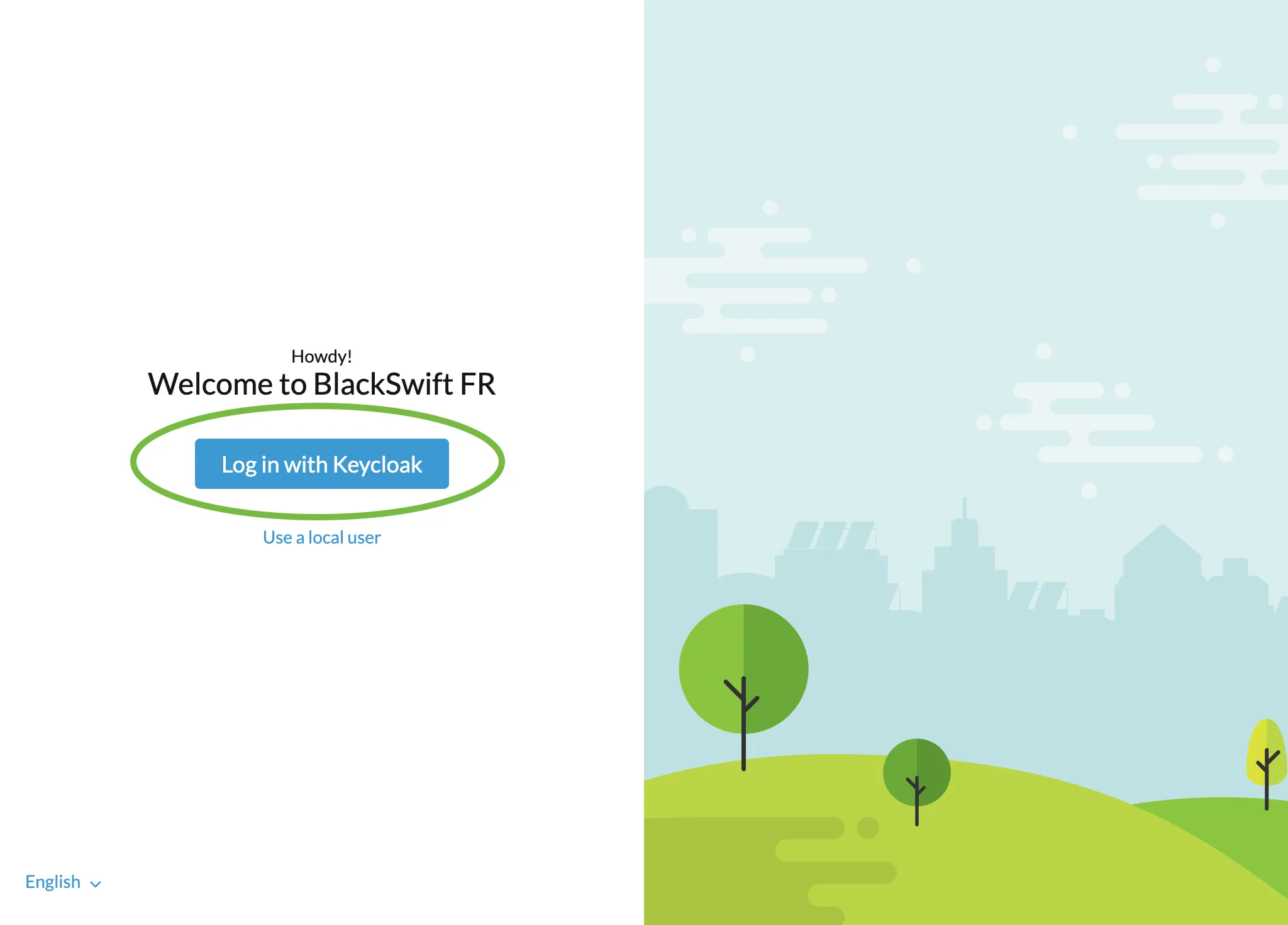 Page de login de Rancher